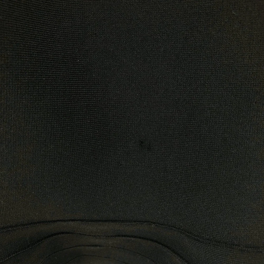 Aqua Strapless Bodycon Ruffle Black Dress Sz M - Picture 5 of 5